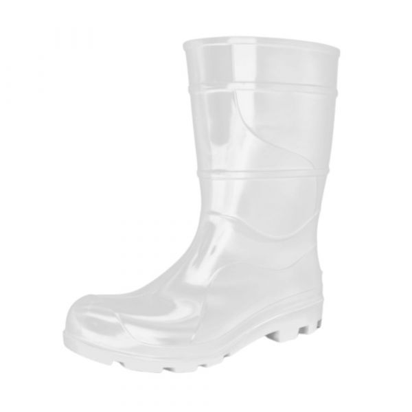 Bota de Borracha Cano Médio Branca N° 45 Cartom