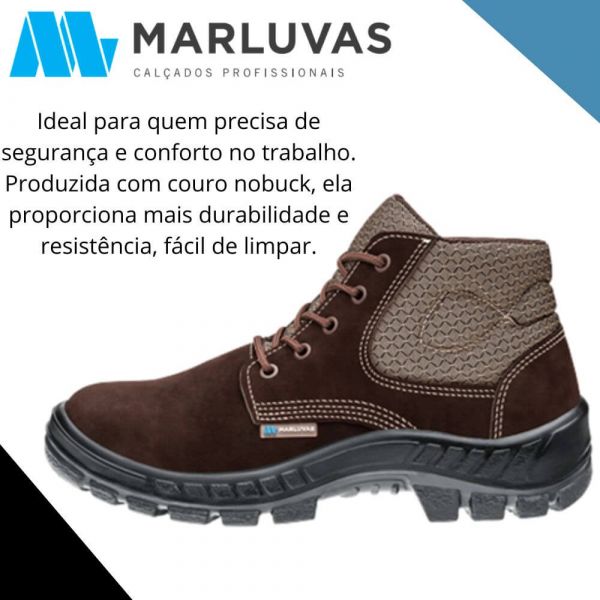 Bota De Segurança 50B26 Nobuck N° 47 Marluvas 