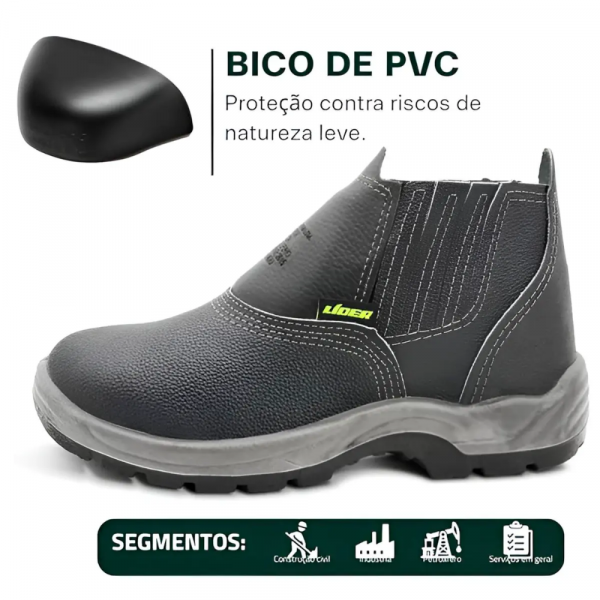 Botina Bidensidade Elástico Preta N°39 Líder Cartom