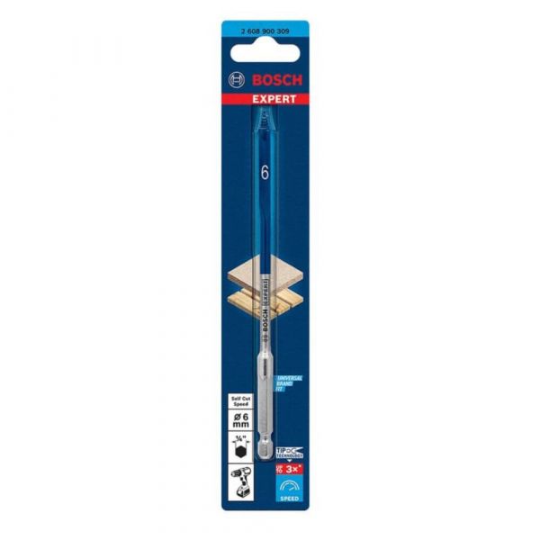 Broca Chata para Madeira Expert  6x152mm 1/4 Pol. Bosch 