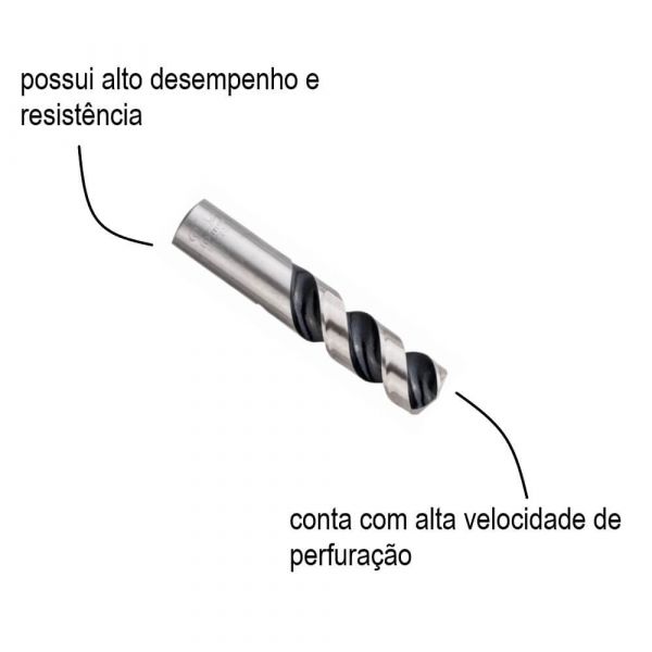 Broca para Metal Bosch Aço Rápido HSS-PointTeQ 10,0mm
