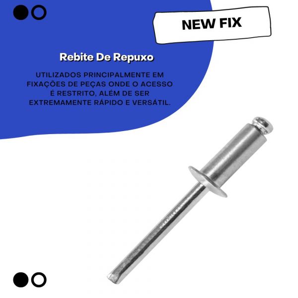 Rebite De Repuxo 3,2 X 16mm N-316 New Fix