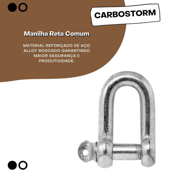 Manilha Reta Comum 1.1/2” Carbostorm