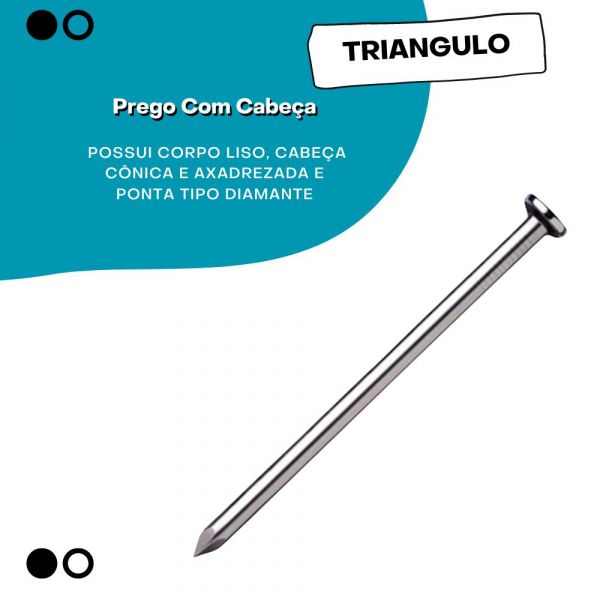 1 Kg Prego Com Cabeça 10 X 10mm Triangulo
