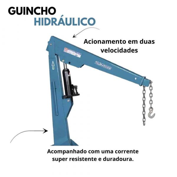 Guincho Hidráulico 3 Toneladas Com Prolongador Marcon