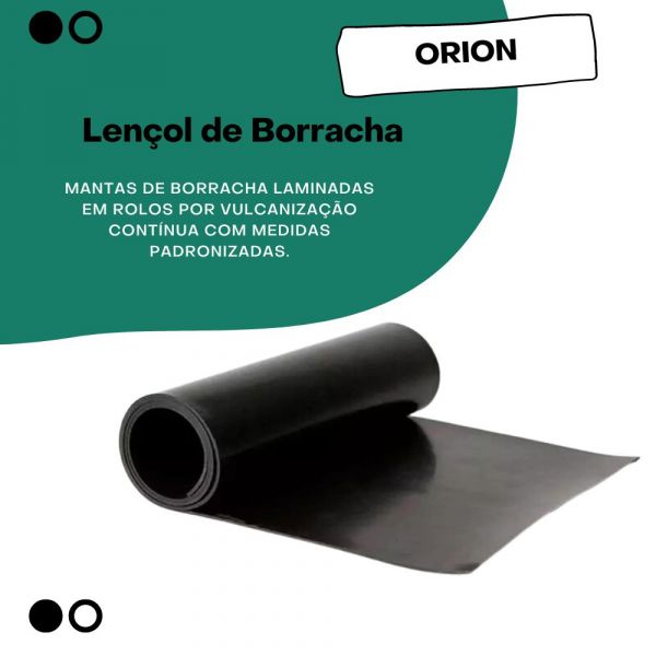 1 Metro Lençol de Borracha 0,6 X 3,0mm Sem Lona Orion