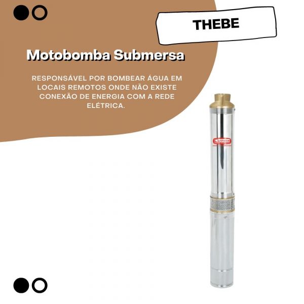 Motobomba Submersa 3TSM CE 11 Estagio solar 580W 72V Thebe