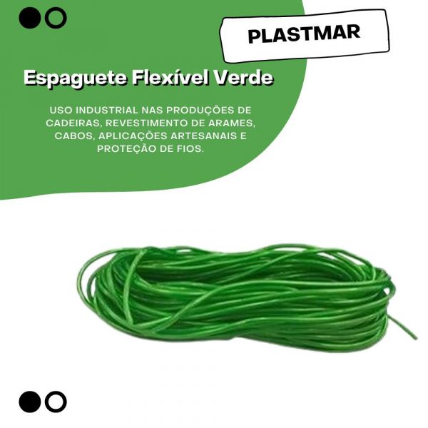 1Kg Espaguete Flexível Verde 4,0 X 6,0 Plastmar