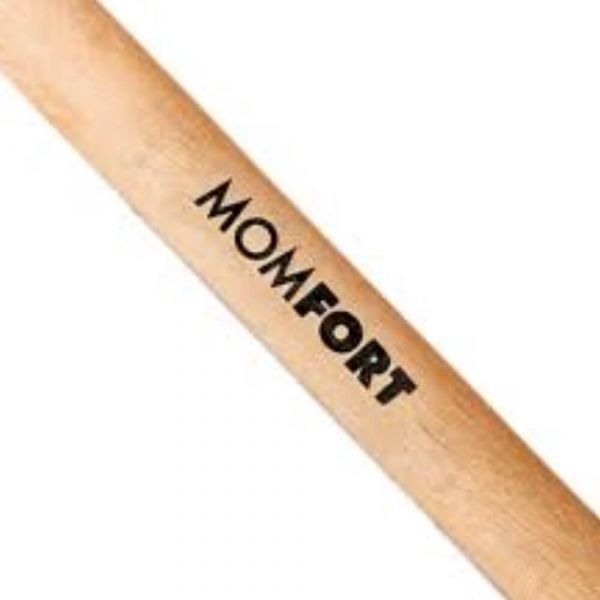 Martelo de Borracha Preto Com Cabo Madeira 60mm Momfort