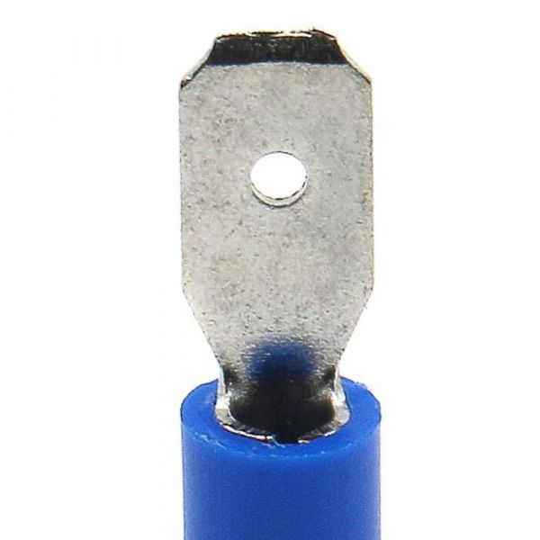Terminal Macho Pré-isolado 1.5 A 2.5mm Azul Lukma