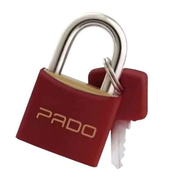 Cadeado Latão 25mm Vermelho Pado