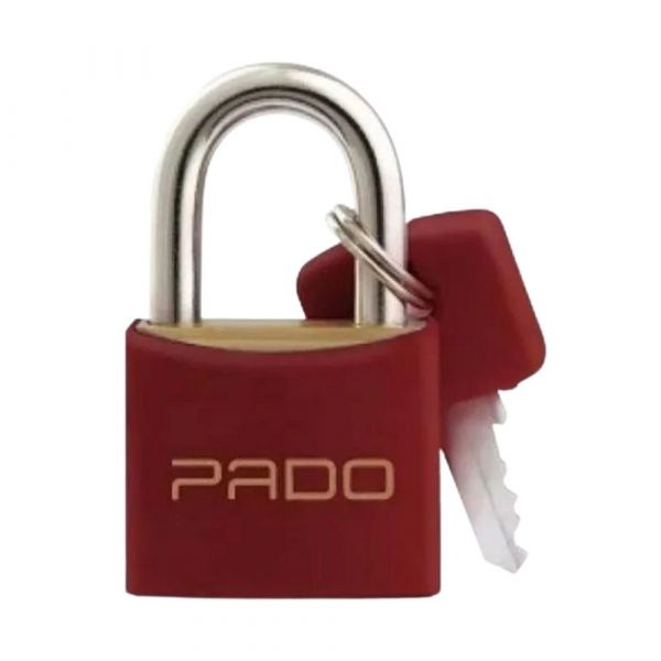 Cadeado Latão 25mm Vermelho Pado