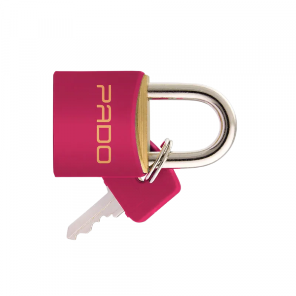 Cadeado Latão Cores Magenta 35mm Pado