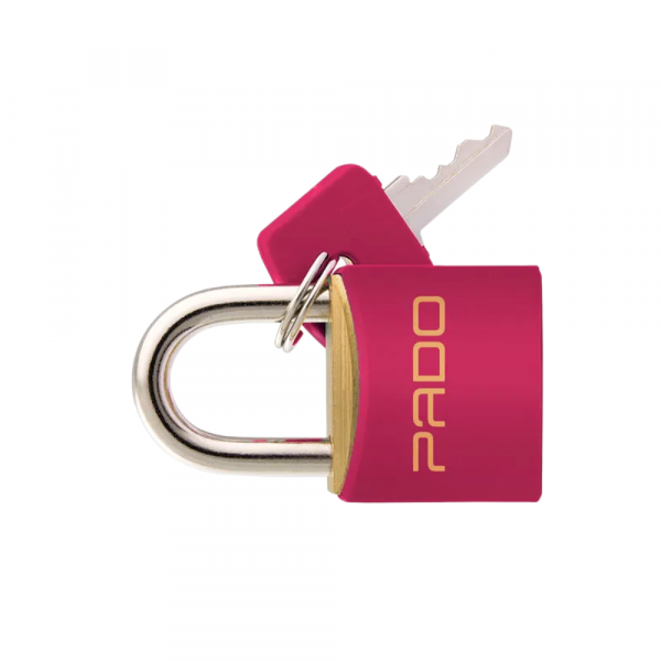 Cadeado Latão Cores Magenta 35mm Pado