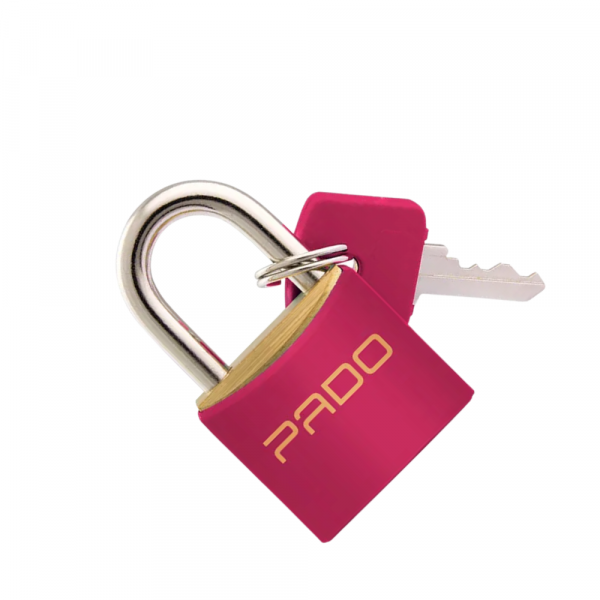 Cadeado Latão Cores Magenta 35mm Pado