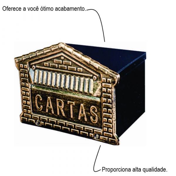 Caixa de Correio Modelo Tijolinho com Suporte Metalmig