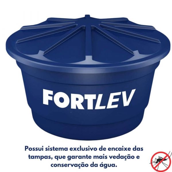 Caixa de Polietileno 100L Com Tampa Fortlev