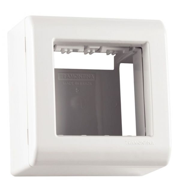 Caixa de Sobrepor 2 Postos LizFlex Branca Tramontina 