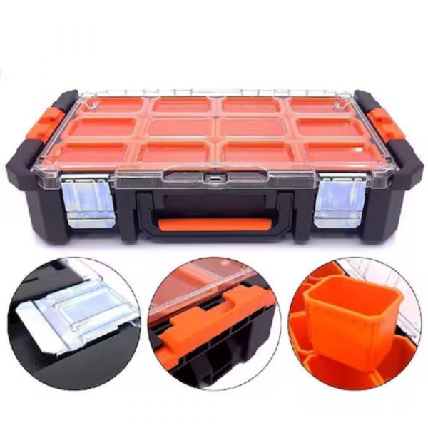 Caixa Organizadora Modular para Ferramentas 12 Compartimentos Tactix Amatools