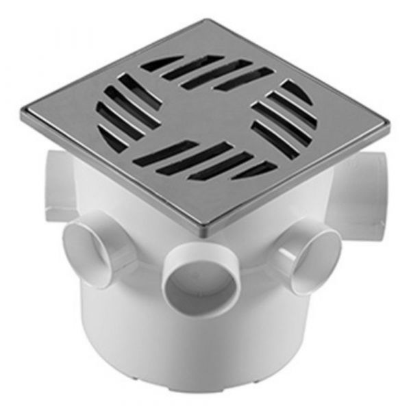 Caixa Sifonada Quadrada 7 Entradas 15x15 cm CS6 Astra