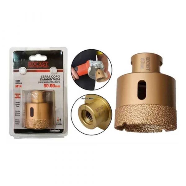 Serra Copo Diamantada Para Esmerilhadeira 50mm Amatools