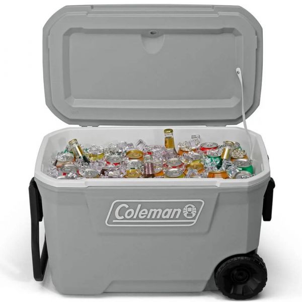 Caixa Térmica com Rodas 58,7L Silver Ash Coleman