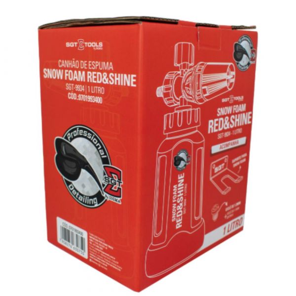 Canhão de Espuma Snow Foam Red&shine 1L SGT-9934 Sigma Tools