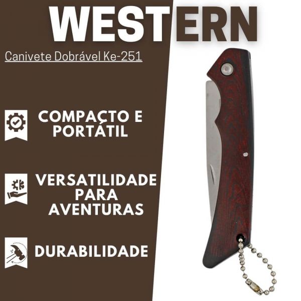 Canivete Dobrável Ke-251 Western 