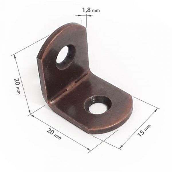 Cantoneira de Reforço para Móveis 20x 20 X 15x1,9mm Minubras