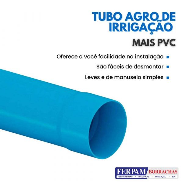 Tubo Agro De Irrigação 175MM 4 Metros Mais PVC