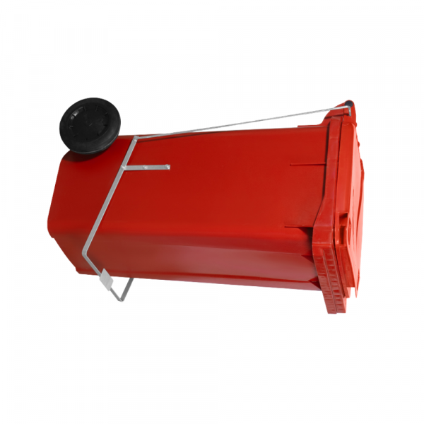 Carrinho Coletor de Lixo com Pedal Vermelho 120 Litros Lar Plásticos