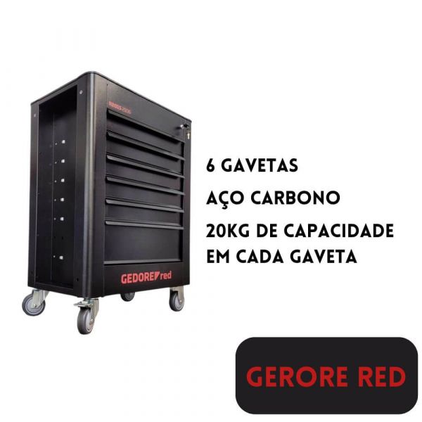Carro Ferramentas 6 Gavetas R20152106 Gedore Red 