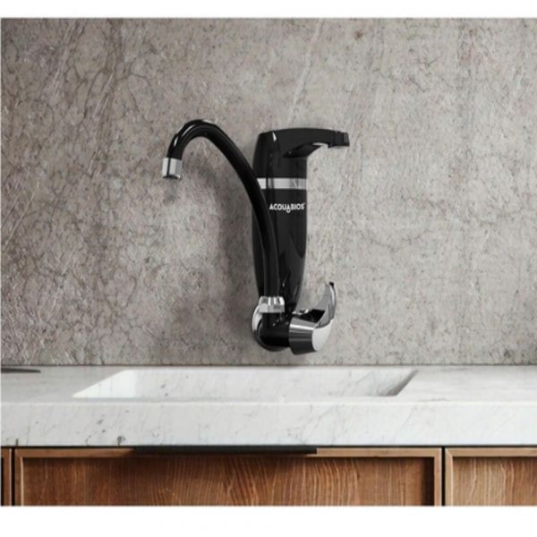 Torneira de Parede Acqua Premium Preta Cromada com Filtro Acquabios