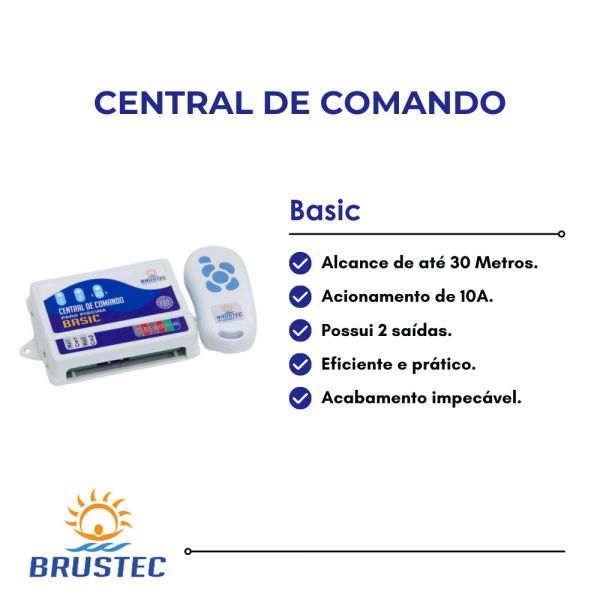 Central de Comando para Piscinas Basic Brustec