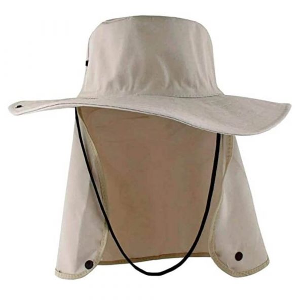 Chapéu De Pano Bege Com Proteção De Pescoço Australiano Silvio