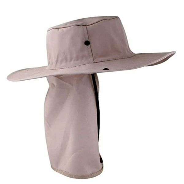 Chapéu De Pano Bege Com Proteção De Pescoço Australiano Silvio