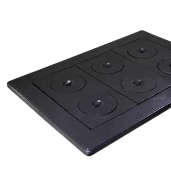 Chapa Econômica Fogão Lenha 6 Furos Santa Barbara