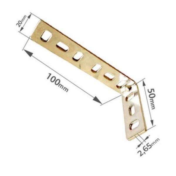 Chapa Grossa Dobrada Ajustável 20x50x100x2,65mm Minubras