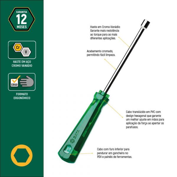 Chave Canhão PVC 13x125mm ST61454 Sata