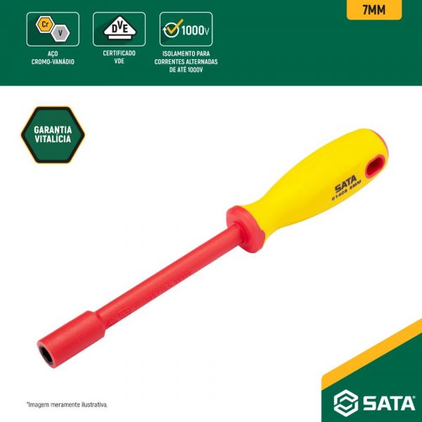Chave Canhão VDE 13mm Isolada Sata