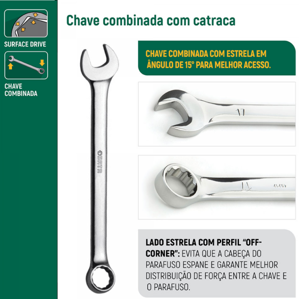 Chave Combinada 35mm Sata