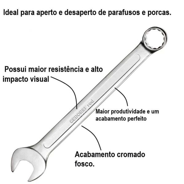 Chave Combinada 8mm Gedore Red