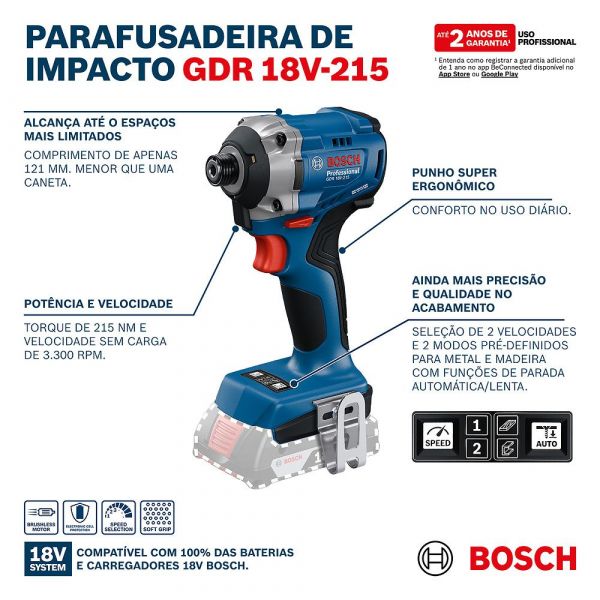 Chave de Impacto GDR 18V-215 Sem Bateria Bosch