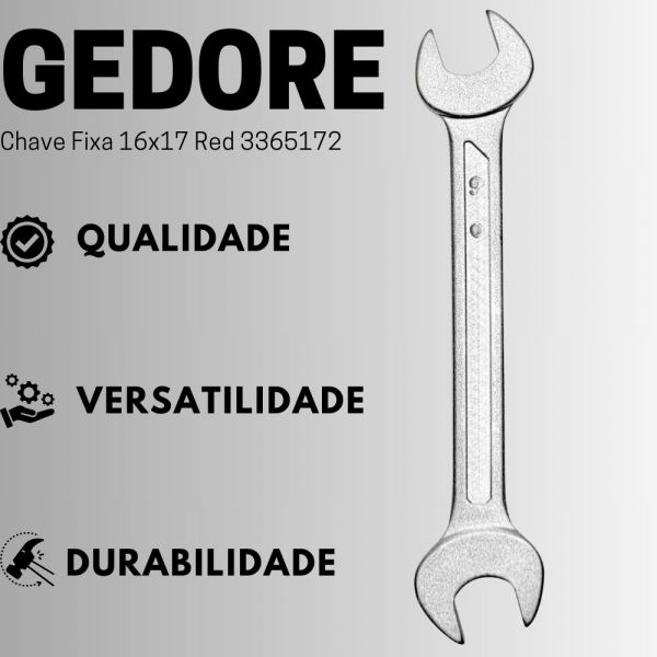 Chave Fixa 16x17 Gedore Red 