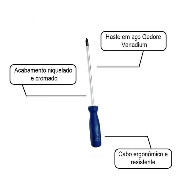 Chave Phillips 1/4 x 6