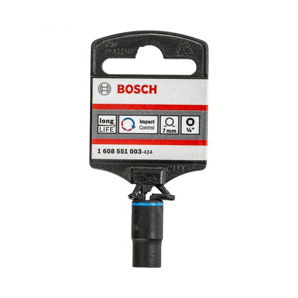 Chave Soquete Impacto Encaixe 1/4 Pol. 7 mm Bosch 