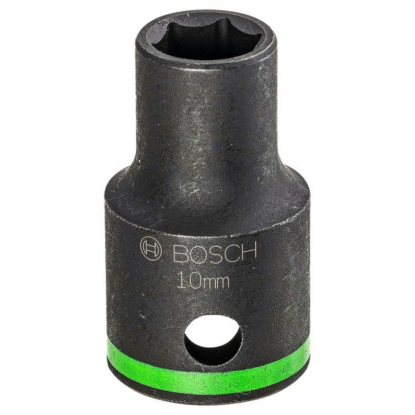 Chave Soquete Curta Impacto Encaixe 1/2 Pol. 10mm Bosch 