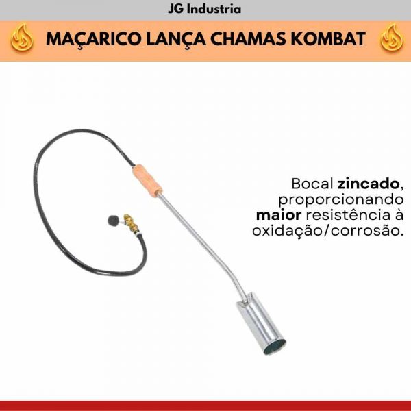 Maçarico Lança Chamas Kombat 01 Registro Caçula JG Industria
