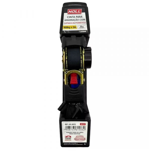 Cinta para Amarração com Catraca Automática 800Kg x 2 Metros Amatools 
