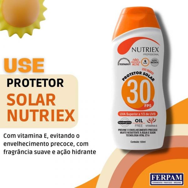 Protetor Solar Profissional 120ml FPS 30 Nutriex